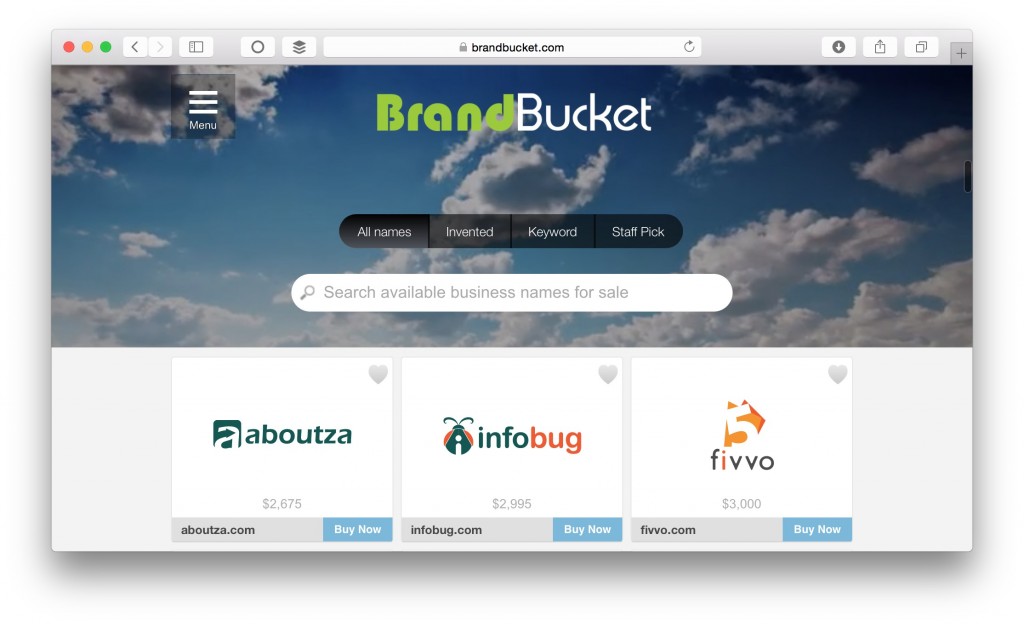 BrandBucket - Name Your Startup