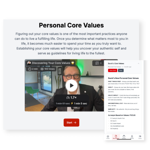 Love Not Fear App - Core Values